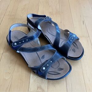 Navy blue leather Romika Ibiza sandals EUR 40 size 9
